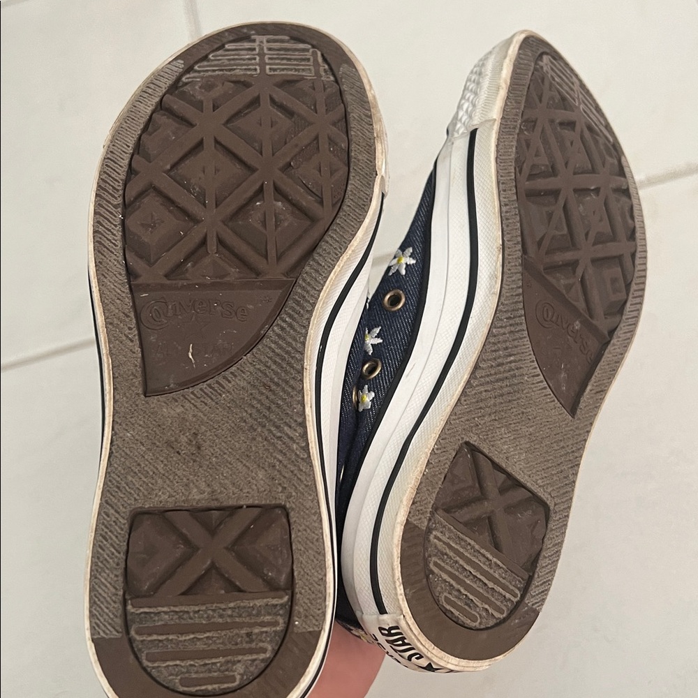 Converse All Star Denim Flower Sneakers (Firm Price) - Picture 5 of 6